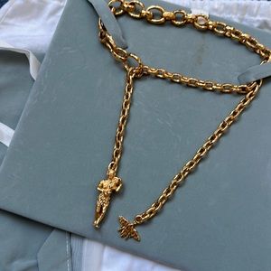 Dior zodia sign gold necklace